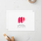 レッドウォーターカラーメイクアップスウォッチフラットノテカード ノートカード (正面/裏面インサイチュ)