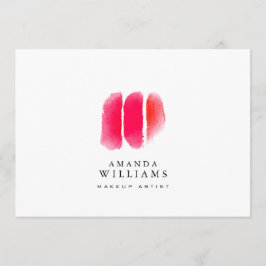 レッドウォーターカラーメイクアップスウォッチフラットノテカード ノートカード