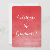 レッドウォーターカラー卒業パーティー招待状 招待状 (裏面)