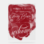 レッドウォーターカラー40周年結婚歓迎 アクリルサイン (正面)