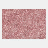 レッドウォーターグリッターとハート ラッピングペーパーシート (正面2)