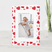 レッドウォーターハートフォトハッピーバレンタインデー シーズンカード (正面)