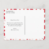 レッドウォーターハートフォトハッピーバレンタインデー シーズンポストカード (裏面)