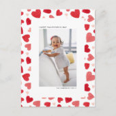 レッドウォーターハートフォトハッピーバレンタインデー シーズンポストカード (正面)