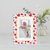 レッドウォーターハートフォトハッピーバレンタインデー 箔シーズンポストカード (立ち正面)
