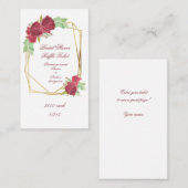 レッドウォーターバラブライダルシャワーラッフルチケット エンクロージャーカード (正面/裏面)