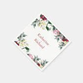 レッドウォーターバラ結婚ズカクテル スタンダードカクテルナプキン (角)