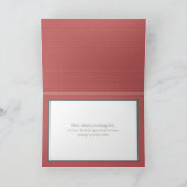 レッドウォーターリリーカラーシックモダンフローラありがとう カード (内部)