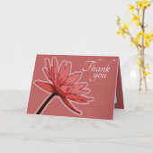 レッドウォーターリリーカラーシックモダンフローラありがとう カード (黄色い花)