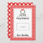 レッドウォーターリース先生クリスマスギフトカード サンキューカード (正面/裏面)