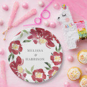 レッドウォーター結婚色牡丹 ペーパープレート (パーティー)