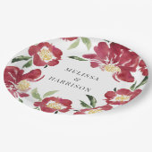 レッドウォーター結婚色牡丹 ペーパープレート (アングル)