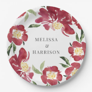 レッドウォーター結婚色牡丹 ペーパープレート
