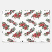 レッドウォーター絵を描カラークリスマス ラッピングペーパーシート (正面)