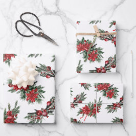 レッドウォーター絵を描カラークリスマス ラッピングペーパーシート