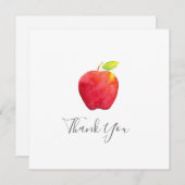 レッドウォーター色のアップルサンキューカード サンキューカード (正面/裏面)