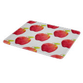 レッドウォーター色のアップルパターン カッティングボード (角)
