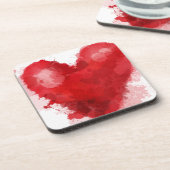レッドウォーター色のハートゴシックガールバレンタイン コースター (左側)