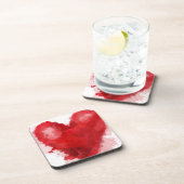 レッドウォーター色のハートゴシックガールバレンタイン コースター (右側)