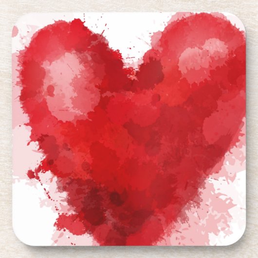 レッドウォーター色のハートゴシックガールバレンタイン コースター (正面)
