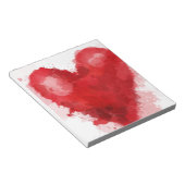 レッドウォーター色のハートゴシックガールバレンタイン ノートパッド (アングル)