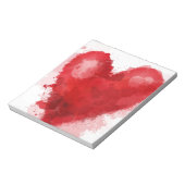 レッドウォーター色のハートゴシックガールバレンタイン ノートパッド (回転)