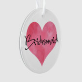 レッドウォーター色のハート花嫁 オーナメント (正面)