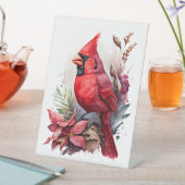 レッドウォーター色の冬（鳥）ショウジョウコウカンチョウ鳥 台座サイン (インサイチュ)