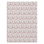 レッドウォーター色の手の絵を描クリスマスの要素 テーブルクロス (正面)