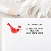 レッドウォーター色の鳥差出人住所 ラベル (インサイチュ)