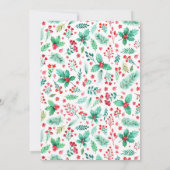 レッドウォーター色の(鳥)ショウジョウコウカンチョウバードクリスマス シーズンカード (裏面)