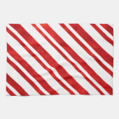 レッドウォーター色キャンディーケーンストライプズ キッチンタオル (横)