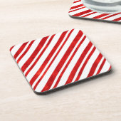 レッドウォーター色キャンディーケーンストライプズ コースター (左側)