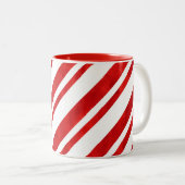 レッドウォーター色キャンディーケーンストライプズ ツートーンマグカップ (正面右)