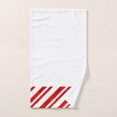 レッドウォーター色キャンディーケーンストライプズ バスタオルセット (ハンドタオル)