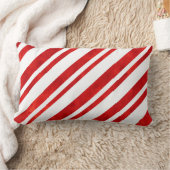 レッドウォーター色キャンディーケーンストライプズ ランバークッション (ブランケット)