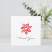 レッドウォーター色スノーフレーク サンキューカード (スタンド正面)