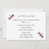 レッドウォーター色トンボ結婚式招待状 招待状 (裏面)