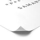 レッドウォーター色ハートエレガントなウェディングウェルカムサイン ポスター (角)