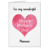 レッドウォーター色ハートハッピーマザーズデイマーム (正面)