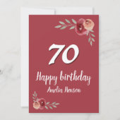 レッドウォーター色バラフローラ70誕生日 (正面)