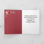 レッドウォーター色バラフローラ70誕生日 カード (内部)