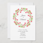 レッドウォーター色フローラリース 招待状 (正面)