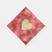 レッドウォーター色金ゴールドハート スタンダードランチョンナプキン (角)