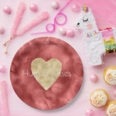 レッドウォーター色金ゴールドハート ペーパープレート (パーティー)