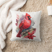 レッドウォーター色(鳥)ショウジョウコウカンチョウ クッション (ブランケット)