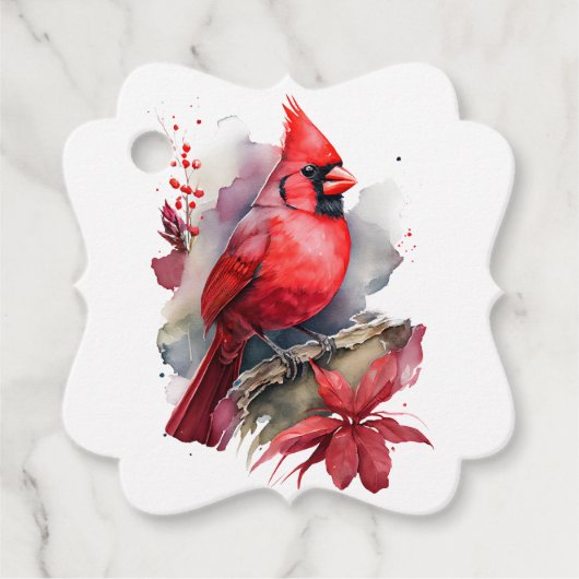 レッドウォーター色（鳥）ショウジョウコウカンチョウ フェイバータグ (正面)