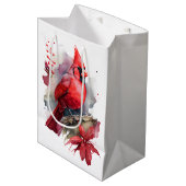 レッドウォーター色（鳥）ショウジョウコウカンチョウ ミディアムペーパーバッグ (正面アングル)