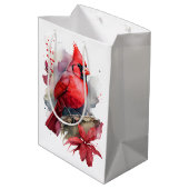 レッドウォーター色（鳥）ショウジョウコウカンチョウ ミディアムペーパーバッグ (裏面アングル)