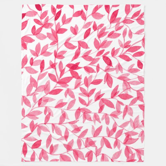 レッドウォーター葉色デザイン フリースブランケット (正面)